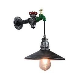 Vegglampe Vegg Rustikk Hytte Maleri Funksjon For Omgivelseslys Vegglampe Vegglampe