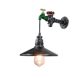 Vegglampe Vegg Rustikk Hytte Maleri Funksjon For Omgivelseslys Vegglampe Vegglampe