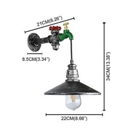 Vegglampe Vegg Rustikk Hytte Maleri Funksjon For Omgivelseslys Vegglampe Vegglampe