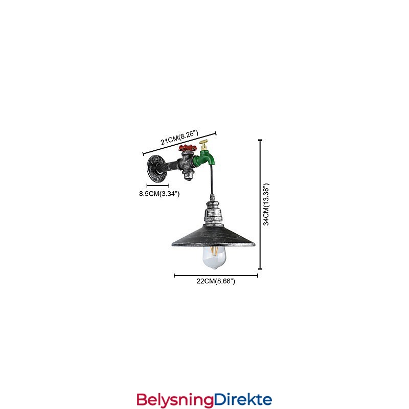 Vegglampe Vegg Rustikk Hytte Maleri Funksjon For Omgivelseslys Vegglampe Vegglampe