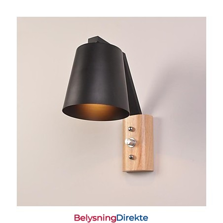 Moderne, Samtidskunst I Landlig Sort Oksidfinish For Downlight-Vegglampe