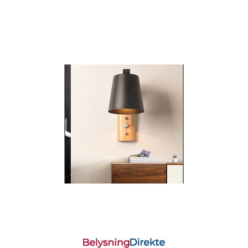 Moderne, Samtidskunst I Landlig Sort Oksidfinish For Downlight-Vegglampe