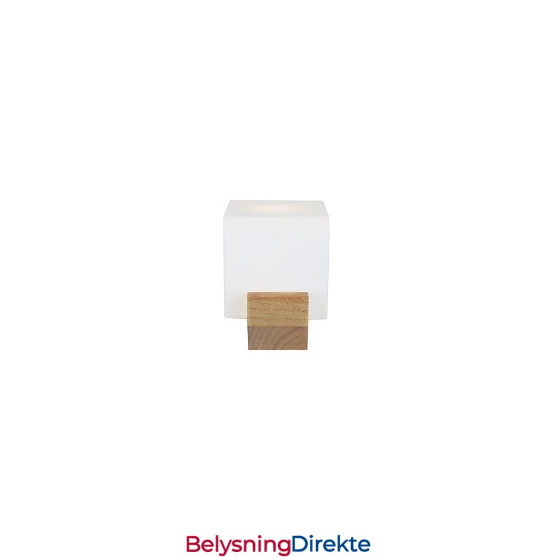 Enkel Vegglampe, Nattbordslampe Med Glassskjerm Og Heltre Til Soverom, Kommode, Stue, Babyrom, Studentrom, Salongbord, Bokhylle