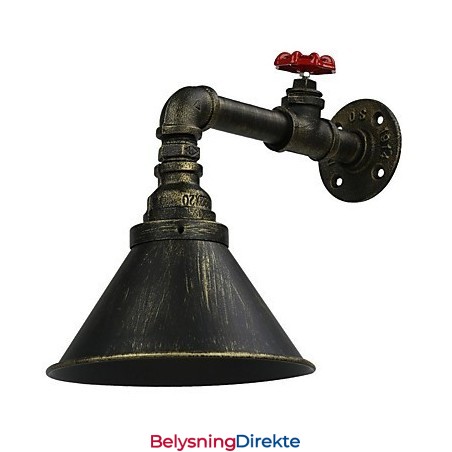 Loft Retro Industriell Vegglampe Restaurant Og Bar Metall Vannrør Vegglampe