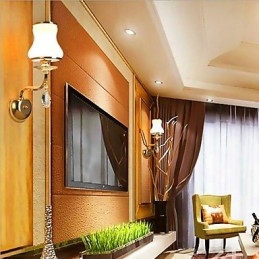 Moderne Og Moderne Galvanisert Funksjon For Krystall Mini-Stil Øyebeskyttelse Omgivelseslys Vegglamper