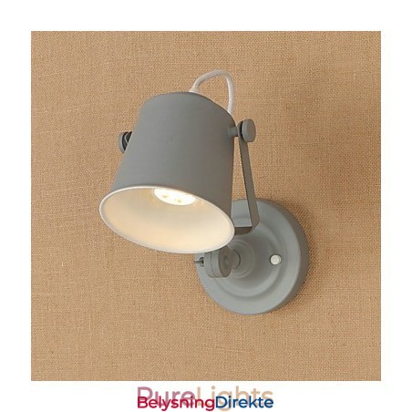 Malt Stålvegglampe Dum Svart Amerikansk Kaffedekorasjon Retro Vegglampe Lyssabellampe På Vegg