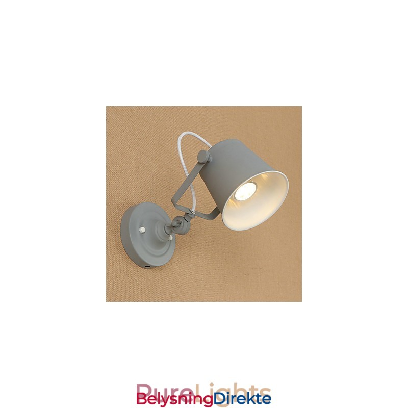 Malt Stålvegglampe Dum Svart Amerikansk Kaffedekorasjon Retro Vegglampe Lyssabellampe På Vegg