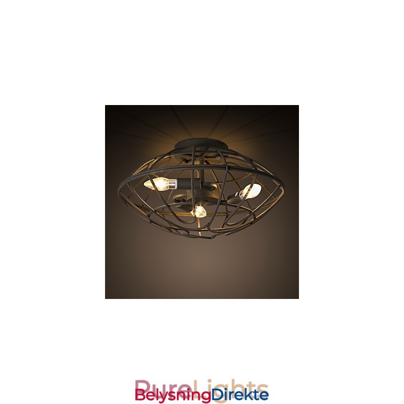 Retro Mini-Stil Maleri Metall Innfelt Montering