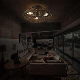 Retro Mini-Stil Maleri Metall Innfelt Montering