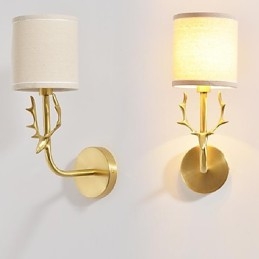 Enkel Vintage Tradisjonell Klassisk Messingfunksjon For Mini-Stil Omgivelseslys Vegglampe