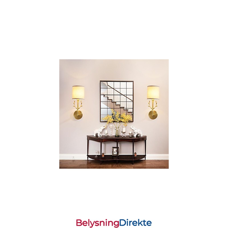 Enkel Vintage Tradisjonell Klassisk Messingfunksjon For Mini-Stil Omgivelseslys Vegglampe