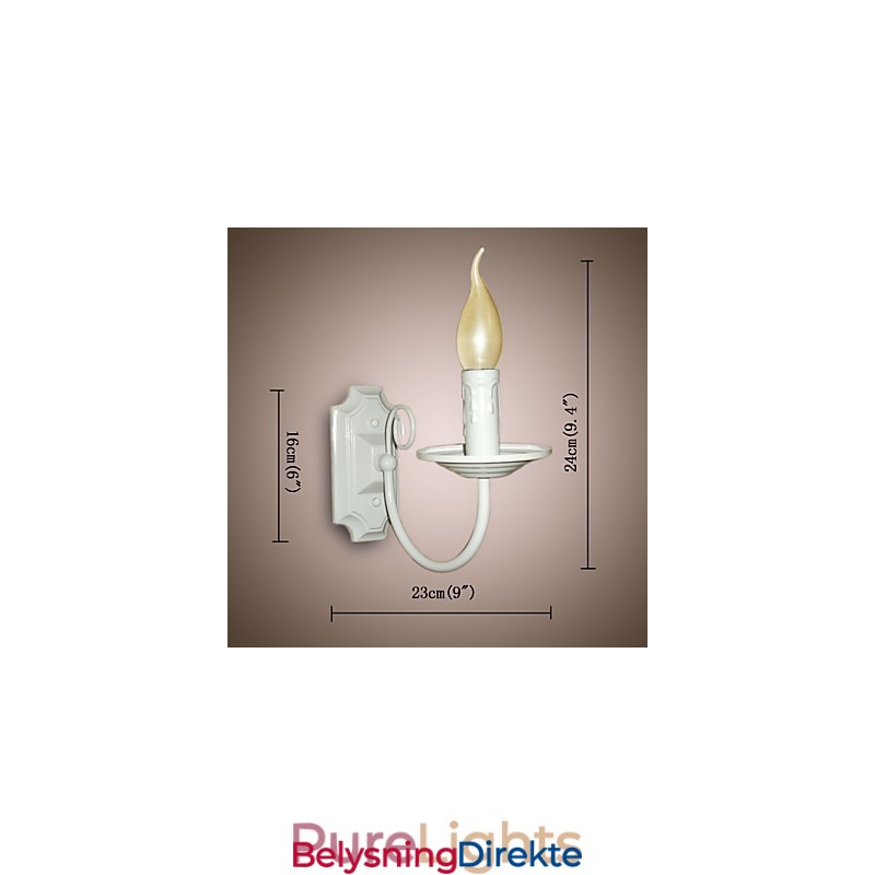 Enkel Moderne Vegglampe Stearinlys Enkelt Hodelampe Korridor Nattbordslampe