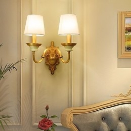 Enkel, Landlig, Tradisjonell, Klassisk Messingfunksjon For Mini-Stil, Opplyst Vegglampe