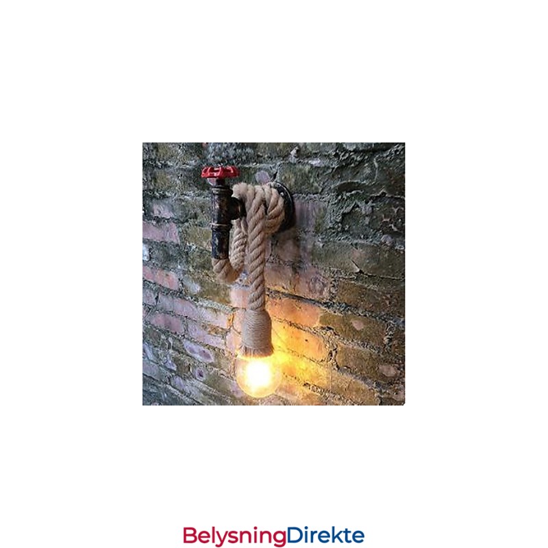 Rustikk Hyttemaling For Omgivelseslys Vegglampe Med Vegglampe