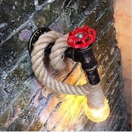 Rustikk Hyttemaling For Omgivelseslys Vegglampe Med Vegglampe