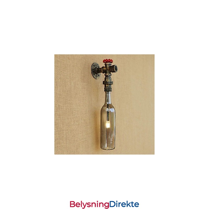 Røykgrå Vannflaskevegglampe