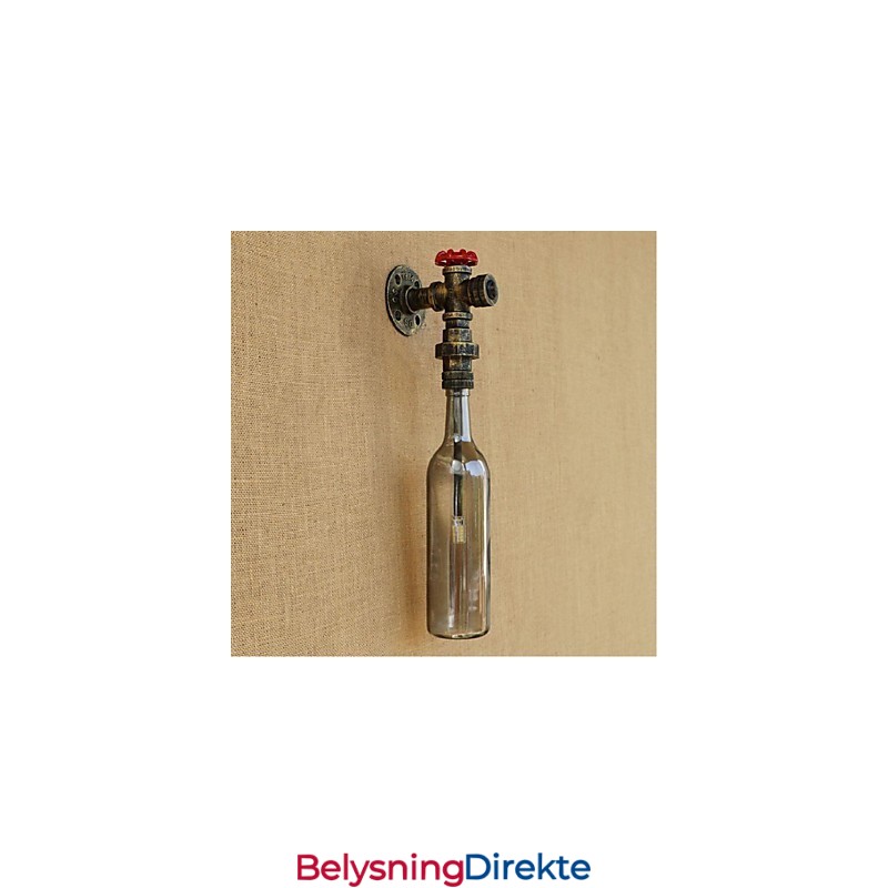 Røykgrå Vannflaskevegglampe