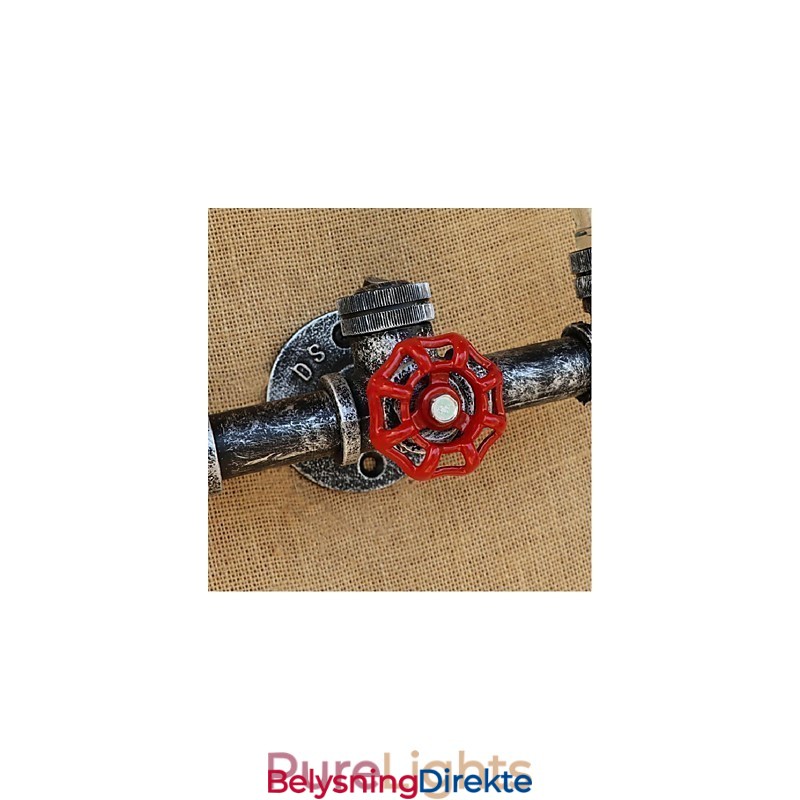 Retro Industriell Vindbryter Med Vannflaske Vegglampe Vegglampe Amber