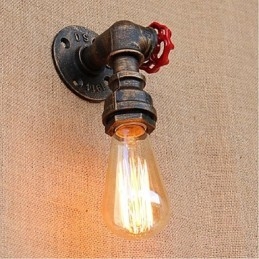 Nostalgi Enkel Vannrør Dekorativ Liten Vegglampe Vegglampe