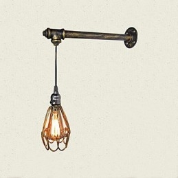 Loft Vintage Vegglamper Med Bryter Industriell Edison Fashion Simplicity Vegglampe I Metallsokkel