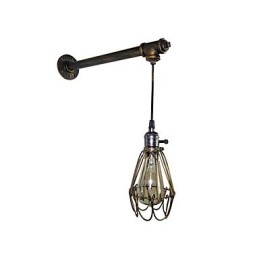 Loft Vintage Vegglamper Med Bryter Industriell Edison Fashion Simplicity Vegglampe I Metallsokkel