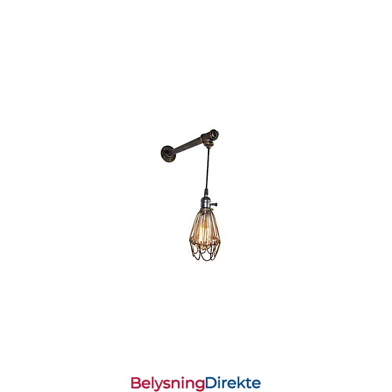 Loft Vintage Vegglamper Med Bryter Industriell Edison Fashion Simplicity Vegglampe I Metallsokkel