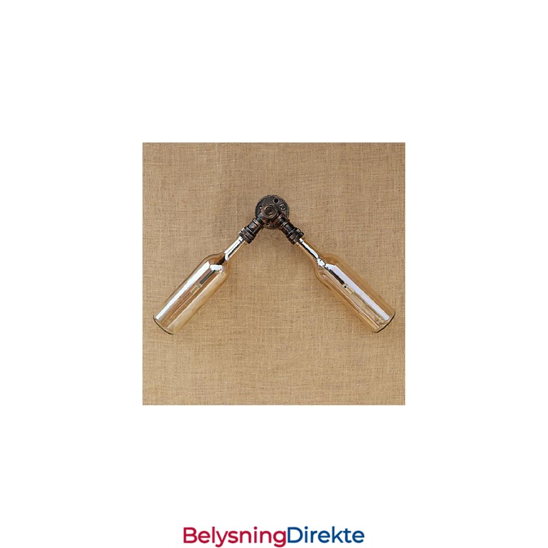 Retro Amerikansk Landsby Kreativ Industri Vind Designer Vannflaske Vegglampe Vegglampe Rav