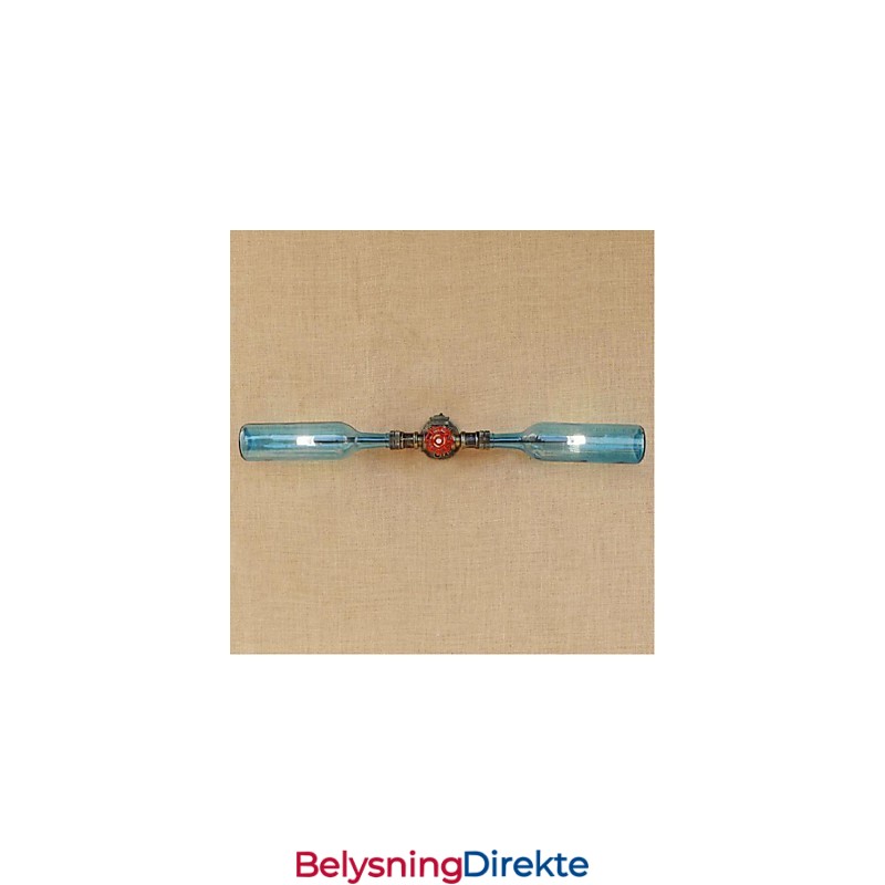 Retro Amerikansk Landsby Kreativ Industri Vind Designer Vannflaske Vegglampe Vegglampe Blå