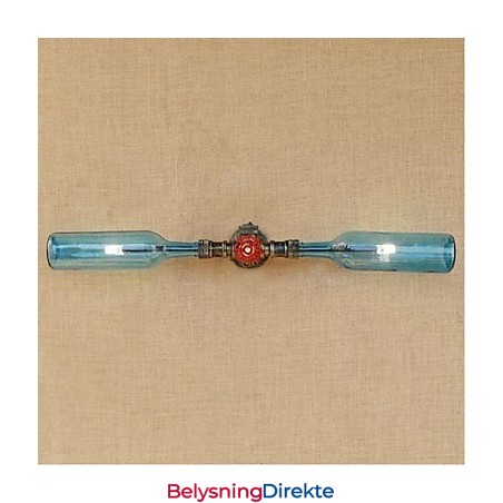 Retro Amerikansk Landsby Kreativ Industri Vind Designer Vannflaske Vegglampe Vegglampe Blå