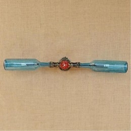 Retro Amerikansk Landsby Kreativ Industri Vind Designer Vannflaske Vegglampe Vegglampe Blå
