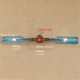Retro Amerikansk Landsby Kreativ Industri Vind Designer Vannflaske Vegglampe Vegglampe Blå