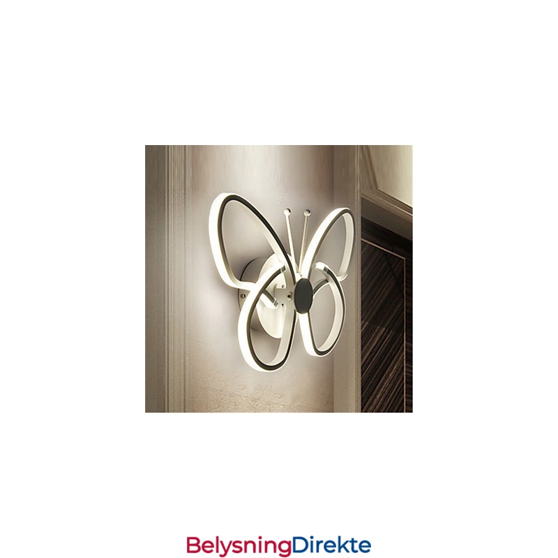 Moderne Vegglamper Sommerfuglform Kreativ Metall Akryl Stue Gang Soverom Hotellrom Nattbordslampe