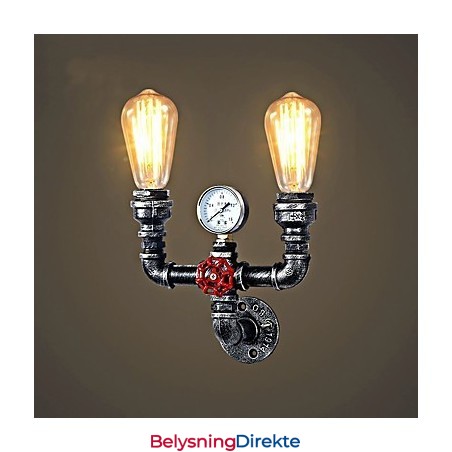2 Hoder Vintage Industrielle Metallvegglamper Restaurant Kafé Bar Dekorasjonsbelysning