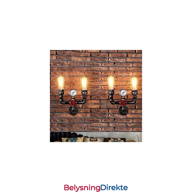 2 Hoder Vintage Industrielle Metallvegglamper Restaurant Kafé Bar Dekorasjonsbelysning