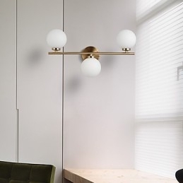 Vegglampe I Glass Moderne Samtidsstil Bronsefunksjon Mini-Stil Uplight Vegglampe Vegglampe