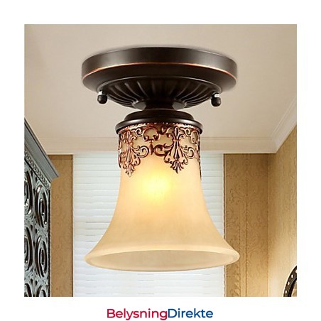 Vintage Landlig Øymaleri I Metall, Innfelt Montering