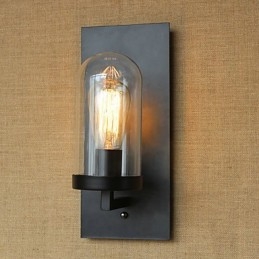 Kreativ Moderne Minimalistisk Restaurantbar Amerikansk Landlig Midtgangstrapp Edison Vegglampe Med Enkelt Hode I Glass