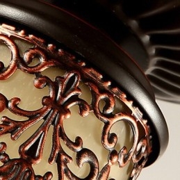 Vintage Landlig Øymaleri I Metall, Innfelt Montering