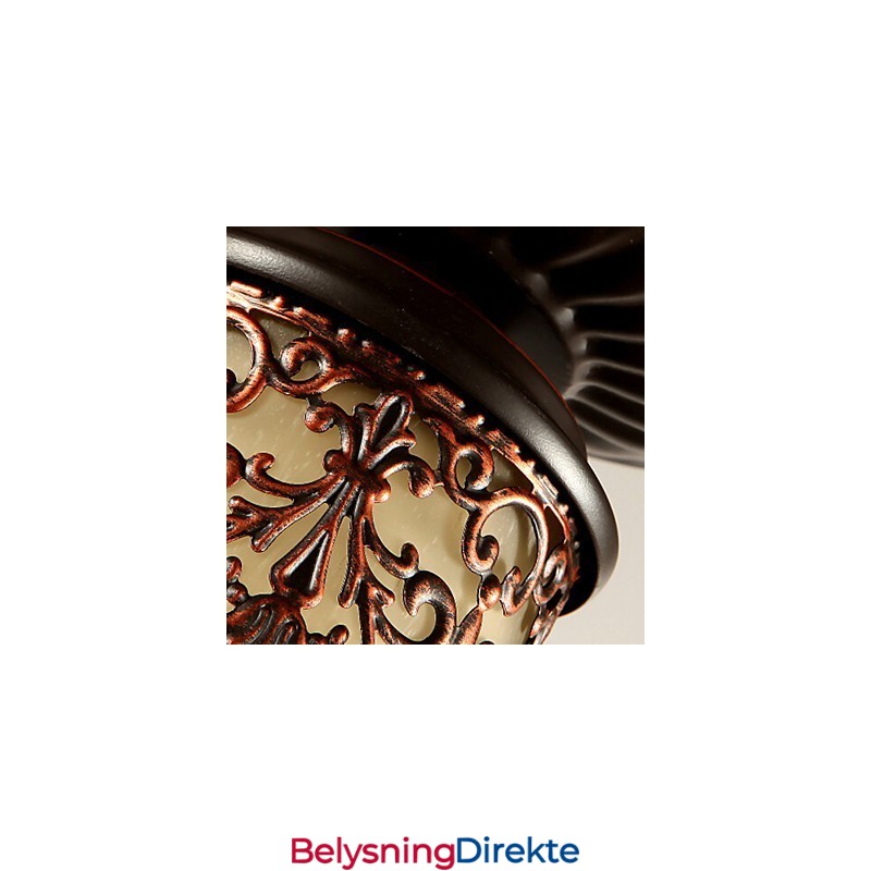 Vintage Landlig Øymaleri I Metall, Innfelt Montering