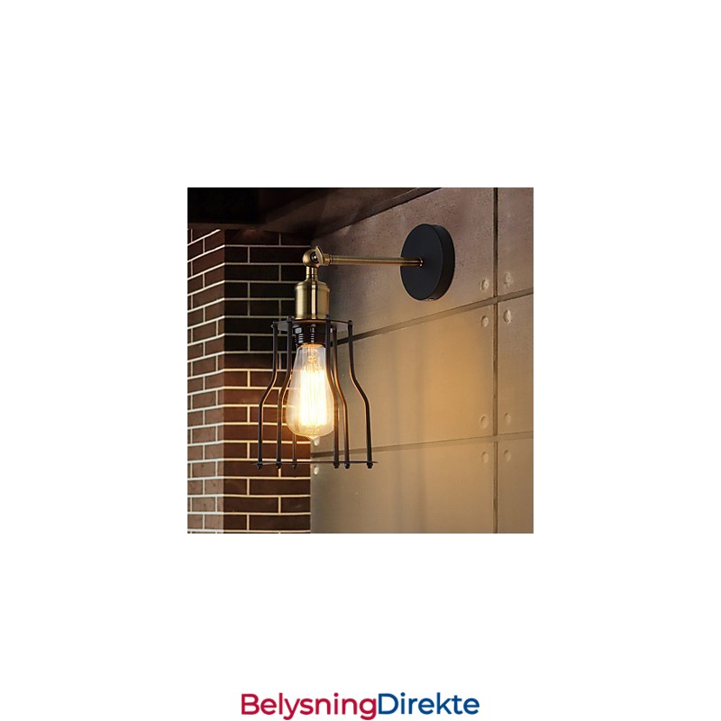 Loft Vintage Vegglamper Industriell Edison Fashion Simplicity Vegglampe Metallsokkel