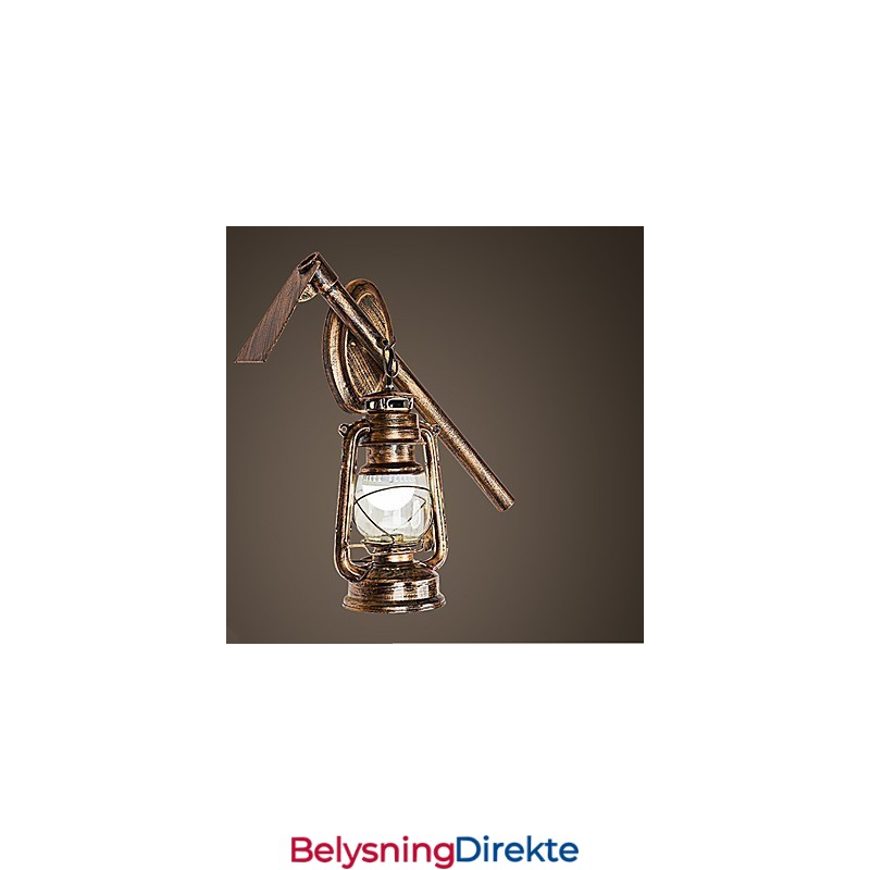 Rustikk Hyttemaling For Mini-Stil Opplyst Vegglampe C