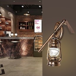 Rustikk Hyttemaling For Mini-Stil Opplyst Vegglampe C