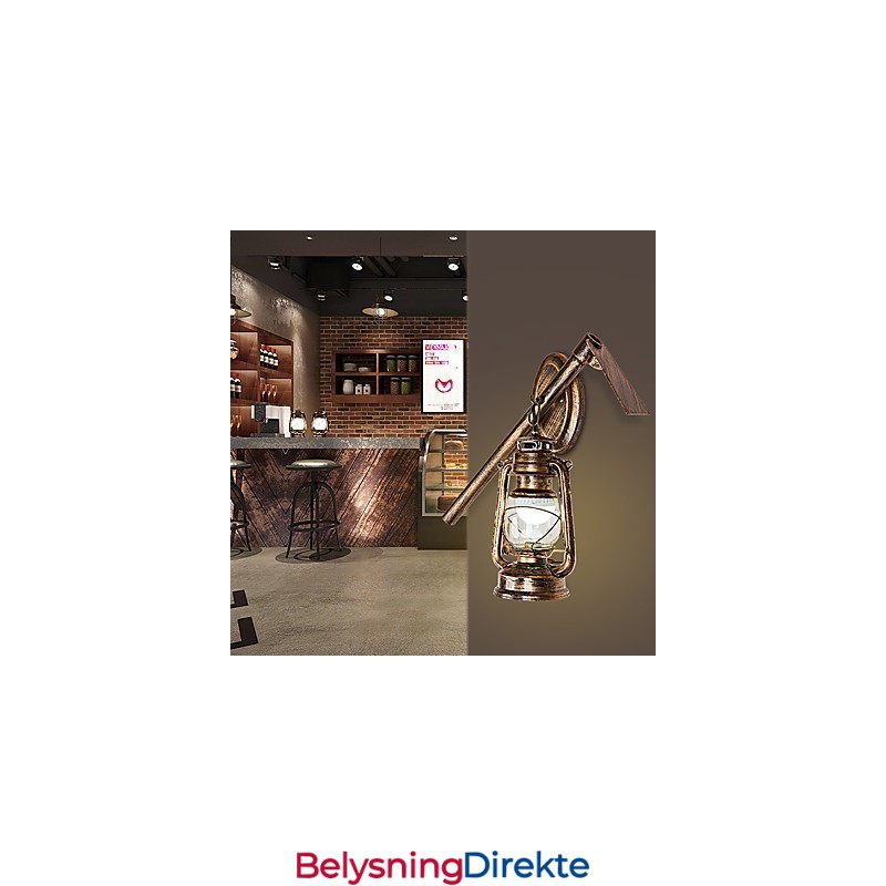 Rustikk Hyttemaling For Mini-Stil Opplyst Vegglampe C