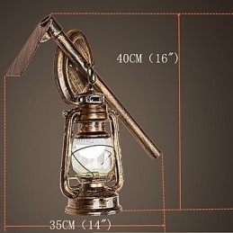 Rustikk Hyttemaling For Mini-Stil Opplyst Vegglampe C