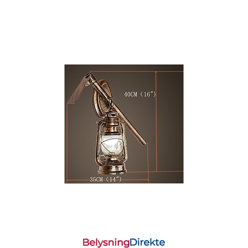 Rustikk Hyttemaling For Mini-Stil Opplyst Vegglampe C