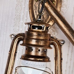 Rustikk Hyttemaling For Mini-Stil Opplyst Vegglampe C