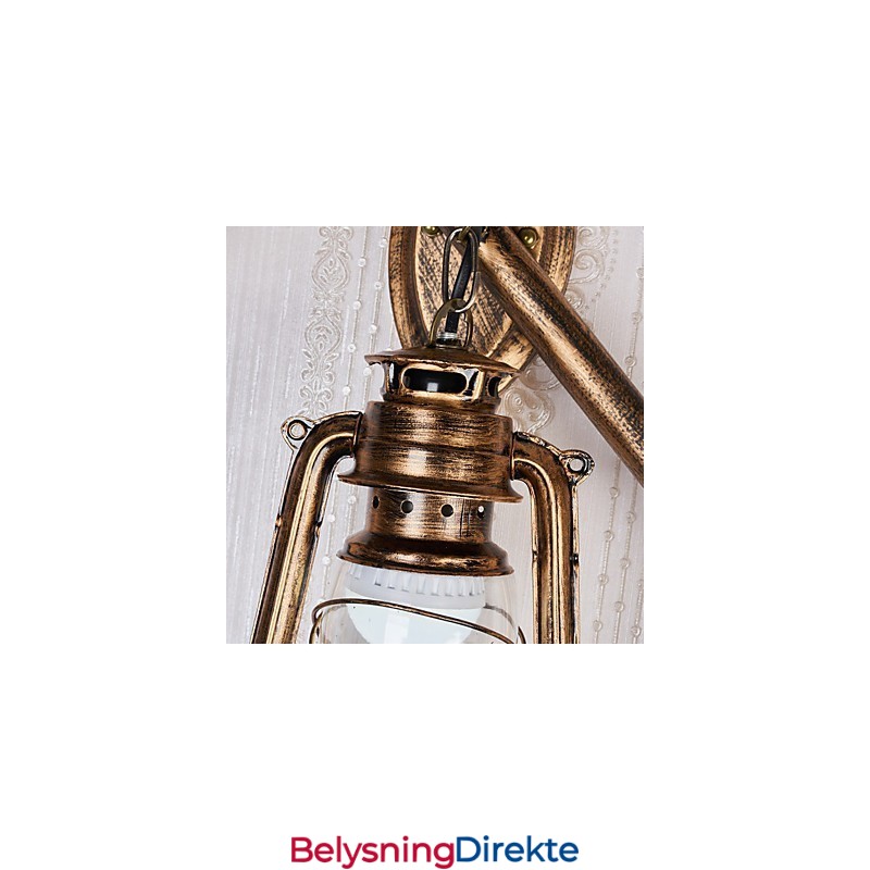 Rustikk Hyttemaling For Mini-Stil Opplyst Vegglampe C