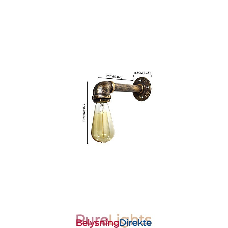 Rustikk Hytte Tradisjonell Klassisk Antikk Messingfunksjon For Omgivelseslys Vegglampe Vegglampe