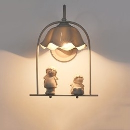 Moderne Samtidsmaleri Funksjon For Øyebeskyttelse Omgivelseslys Vegglampe Vegglampe