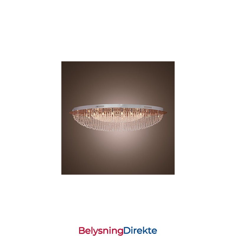 Moderne Samtids Krystall Krom Metall Innfelt Montering